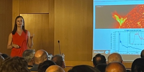 Imagen de una de las charlas en el Campus de Teruel